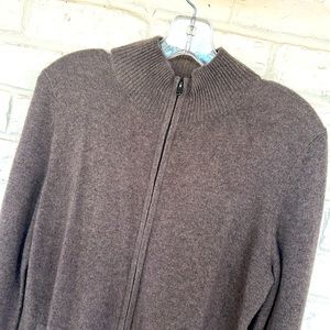 NWT Neimun Marcus cashmere zip sweater, med